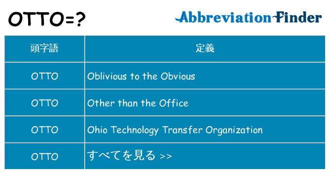 otto は何の略します。