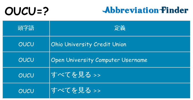 oucu は何の略します。
