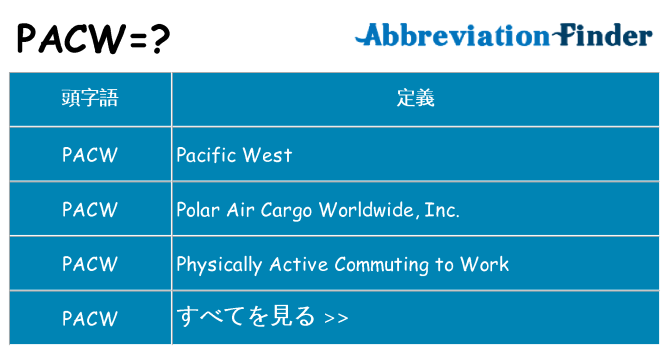 pacw は何の略します。