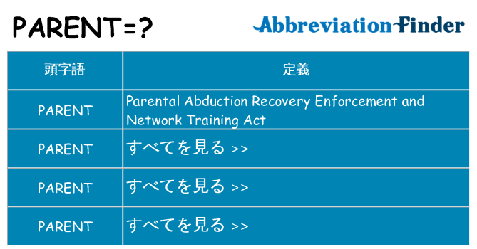 parent は何の略します。