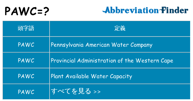 pawc は何の略します。