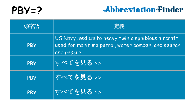 pby は何の略します。