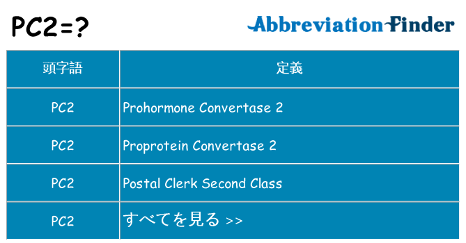 pc2 は何の略します。