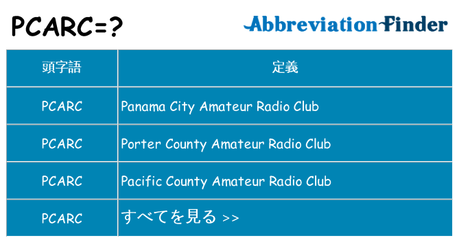 pcarc は何の略します。