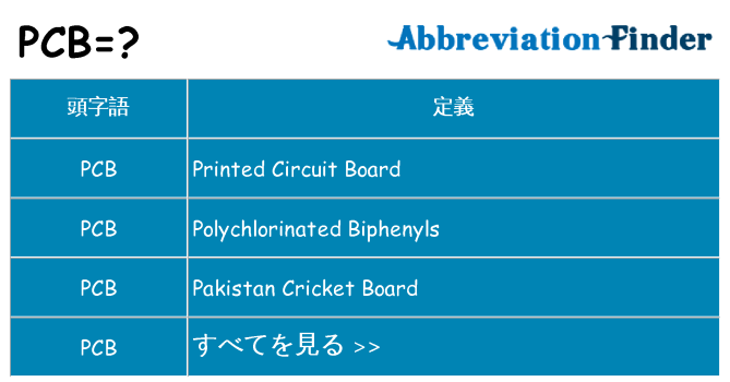 pcb は何の略します。