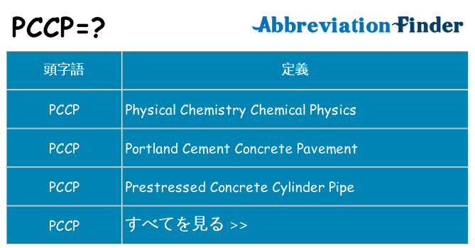 pccp は何の略します。