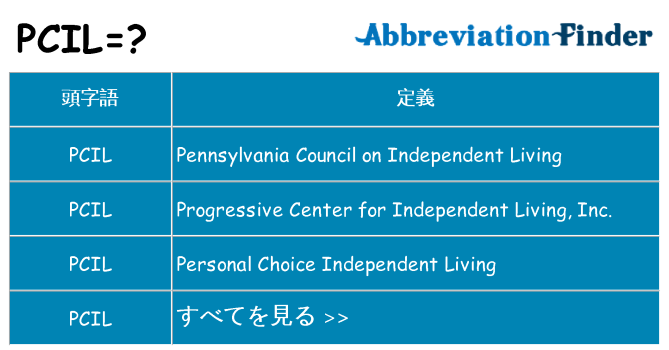 pcil は何の略します。