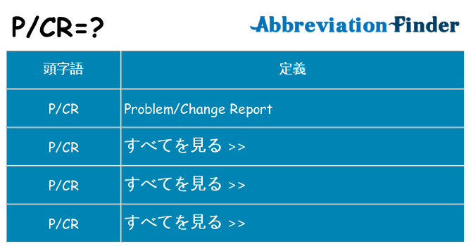 pcr は何の略します。