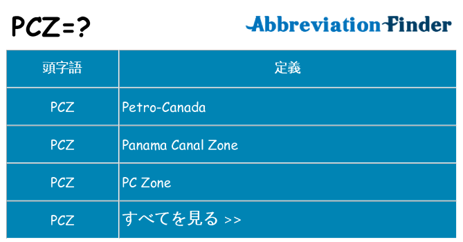 pcz は何の略します。