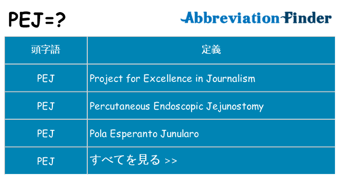 pej は何の略します。