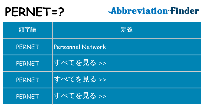 pernet は何の略します。