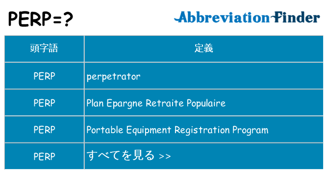 perp は何の略します。