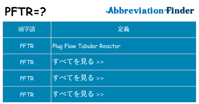 pftr は何の略します。