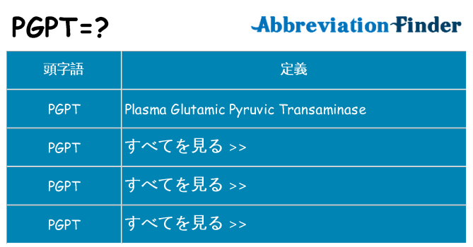 pgpt は何の略します。