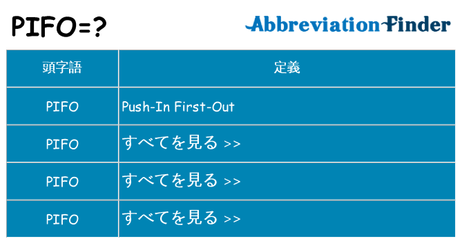 pifo は何の略します。