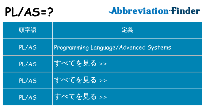plas は何の略します。
