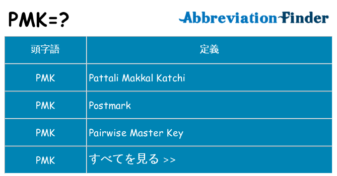 pmk は何の略します。