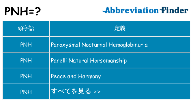 pnh は何の略します。