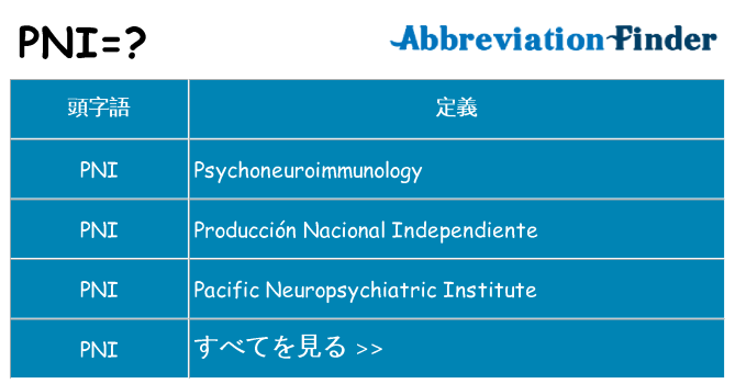 pni は何の略します。