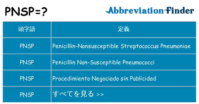 pnsp は何の略します。