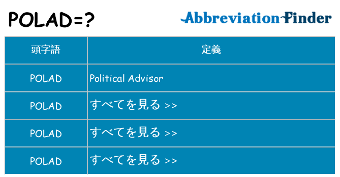 polad は何の略します。