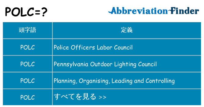 polc は何の略します。