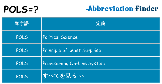 pols は何の略します。