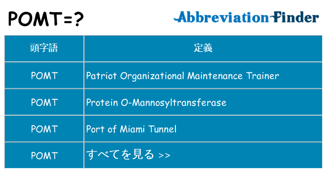 pomt は何の略します。