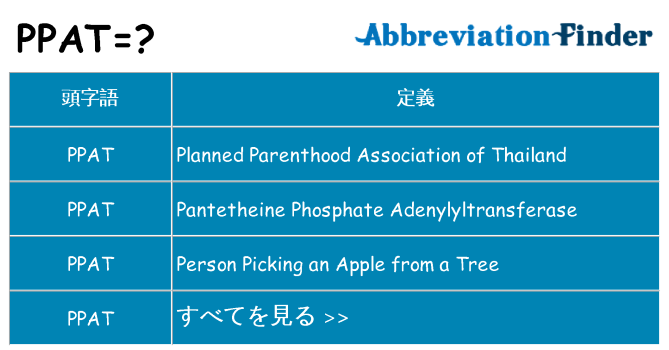 ppat は何の略します。