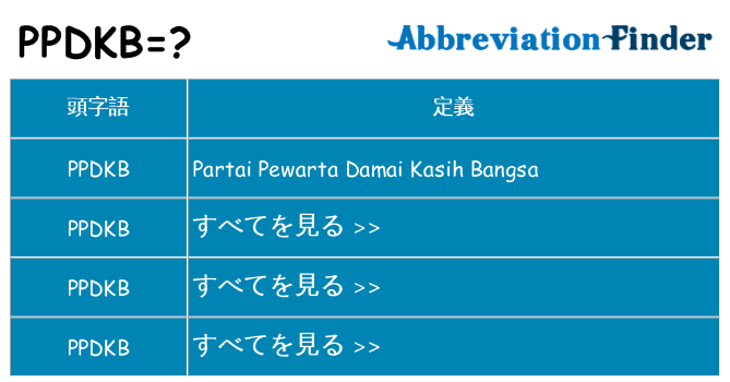ppdkb は何の略します。