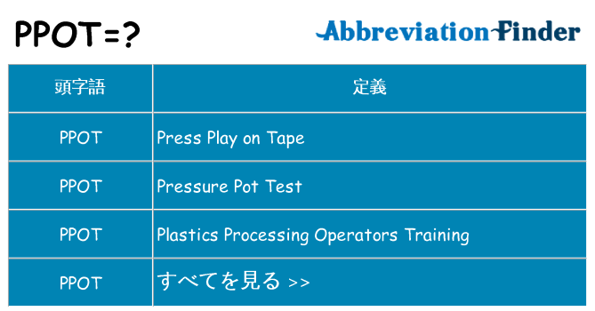 ppot は何の略します。