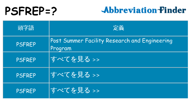 psfrep は何の略します。