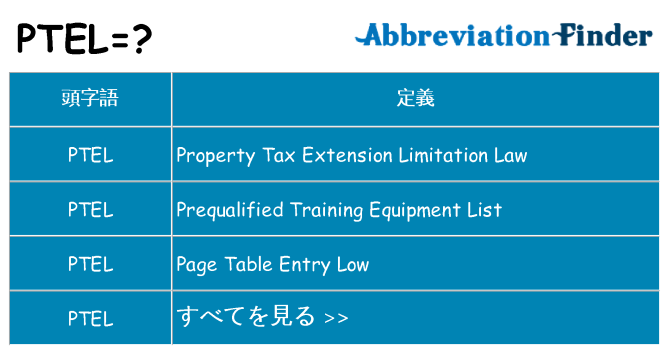 ptel は何の略します。