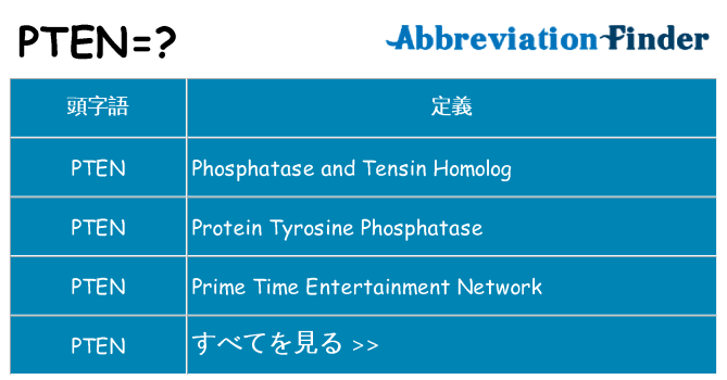 pten は何の略します。