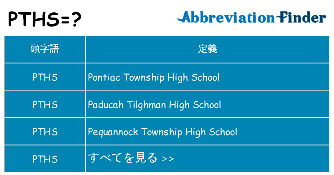 pths は何の略します。