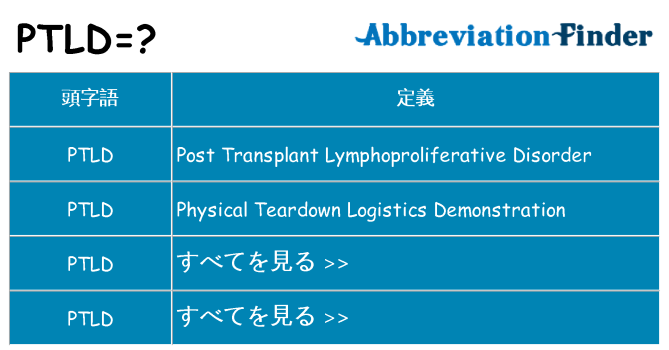 ptld は何の略します。
