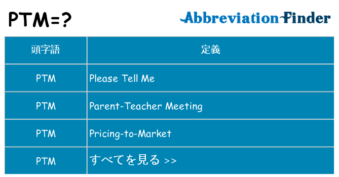 ptm は何の略します。