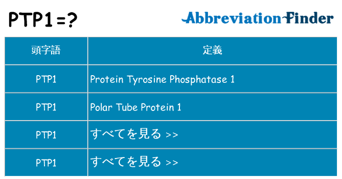ptp1 は何の略します。