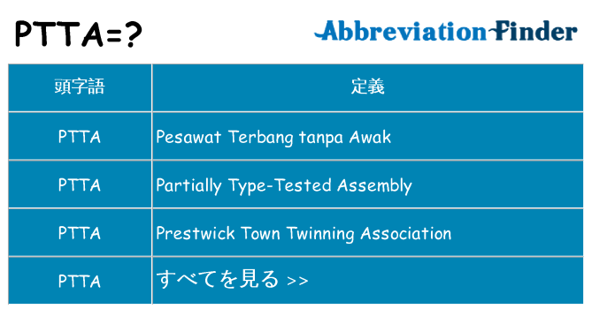 ptta は何の略します。