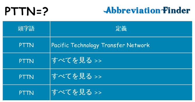 pttn は何の略します。