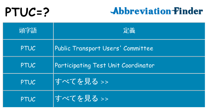 ptuc は何の略します。