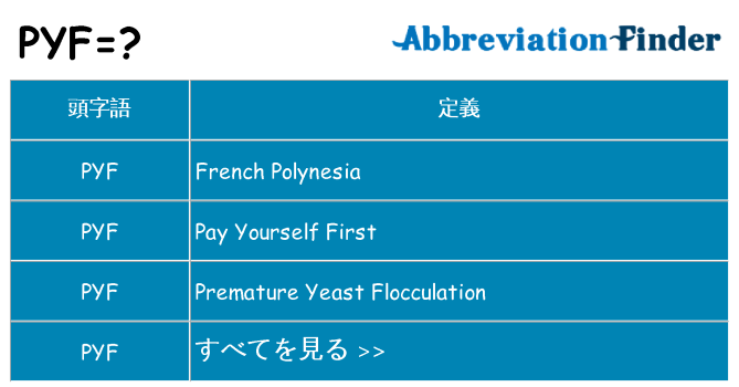 pyf は何の略します。