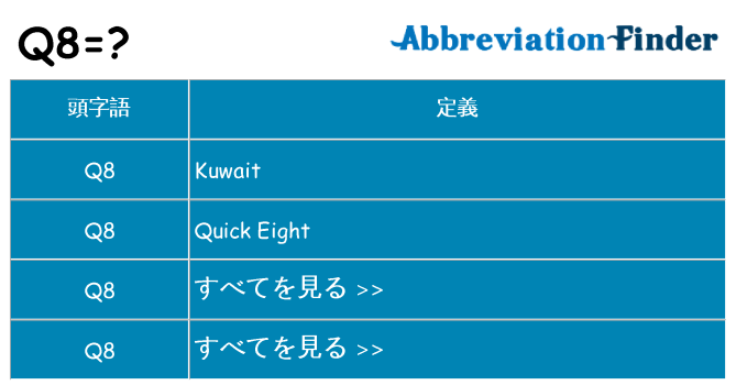 q8 は何の略します。