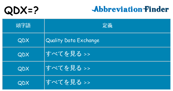 qdx は何の略します。