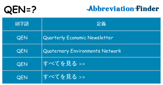 qen は何の略します。