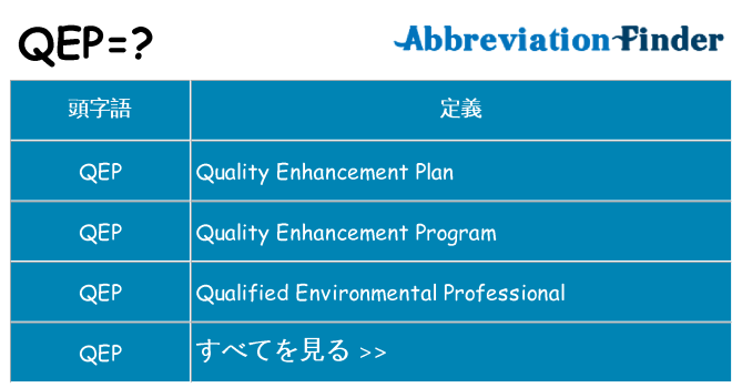 qep は何の略します。