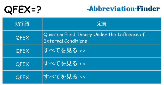 qfex は何の略します。