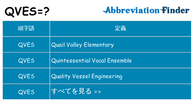 qves は何の略します。