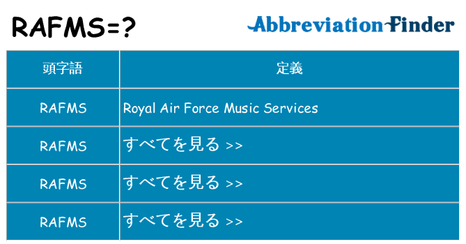 rafms は何の略します。