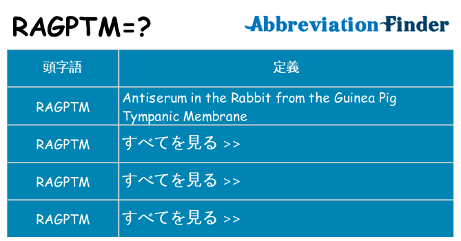 ragptm は何の略します。